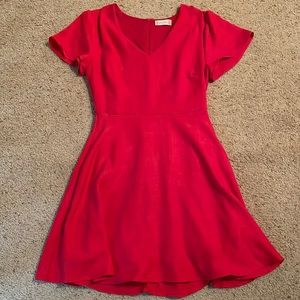 Altard State red flutter short sleeve A-line dress